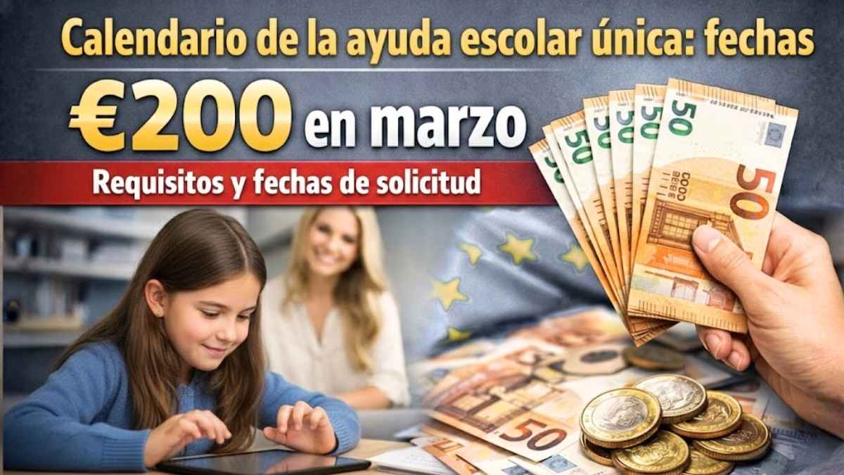 Calendario de la ayuda escolar única fechas de pago y solicitud en marzo