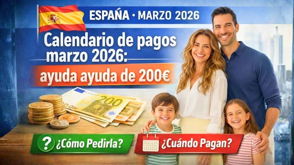 Calendario de pagos marzo 2026 ayuda de 200€ confirmada para familias en España